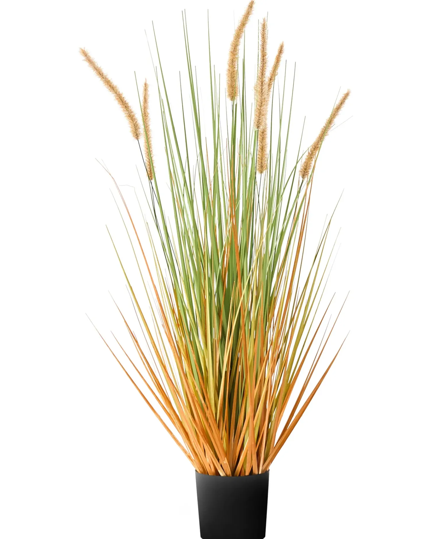 Beliani Pianta artificiale BRISTLEGRASS Verde Arancione Verde Nero