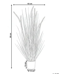 Beliani Pianta artificiale BRISTLEGRASS Verde Arancione Verde Nero