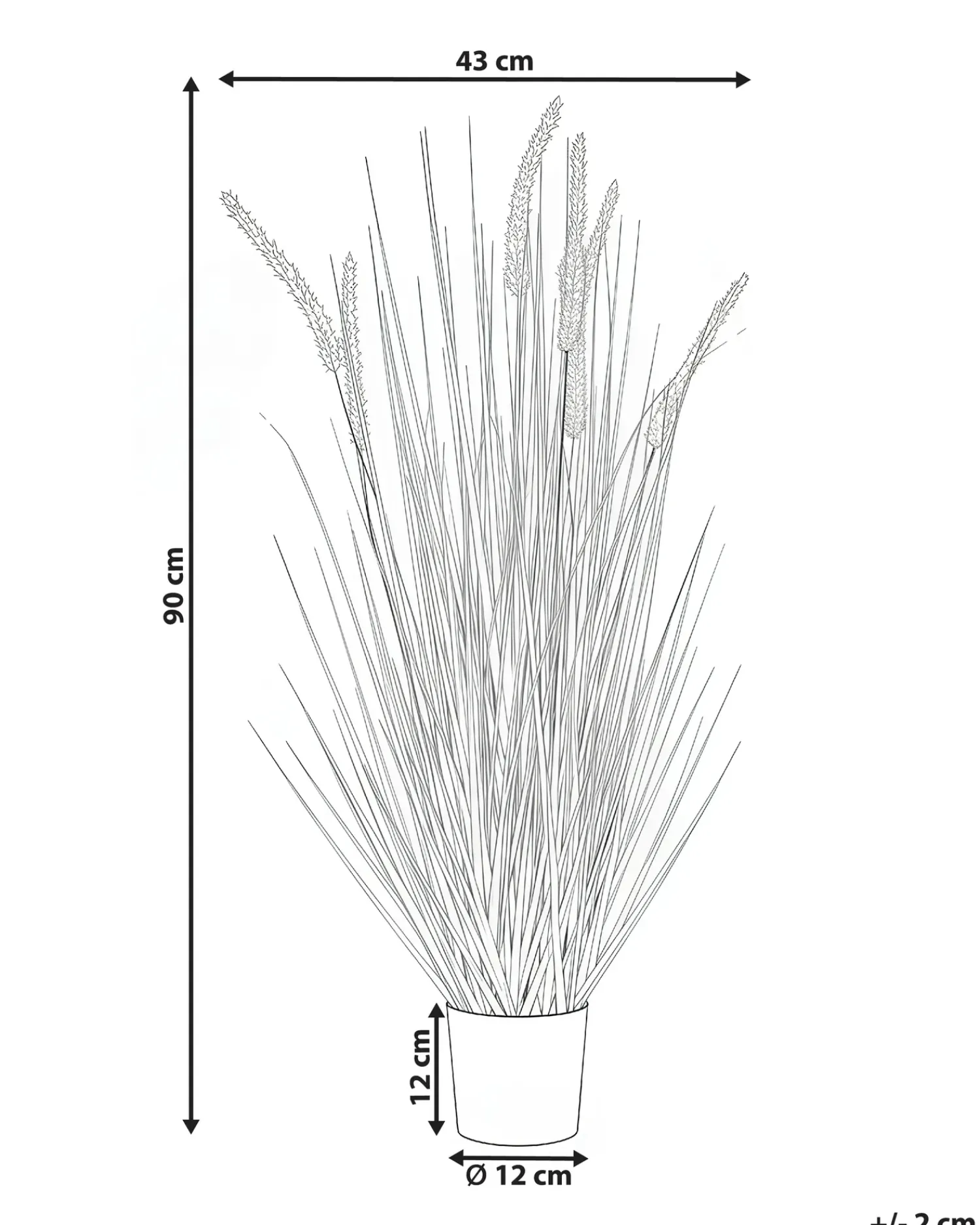 Beliani Pianta artificiale BRISTLEGRASS Verde Arancione Verde Nero