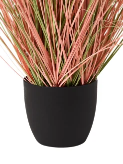 New Beliani Pianta artificiale BRISTLEGRASS Arancione Arancione Verde Nero