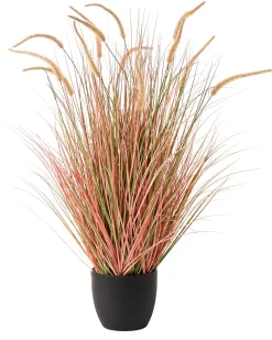 New Beliani Pianta artificiale BRISTLEGRASS Arancione Arancione Verde Nero