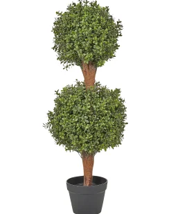 Best Beliani Pianta artificiale BUXUS BALL TREE Verde Marrone Verde Nero