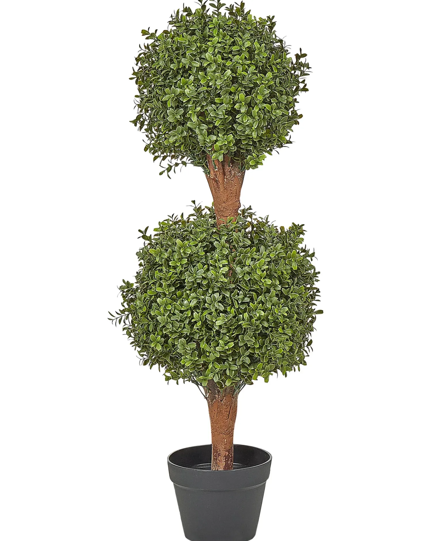 Best Beliani Pianta artificiale BUXUS BALL TREE Verde Marrone Verde Nero