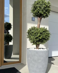 Best Beliani Pianta artificiale BUXUS BALL TREE Verde Marrone Verde Nero