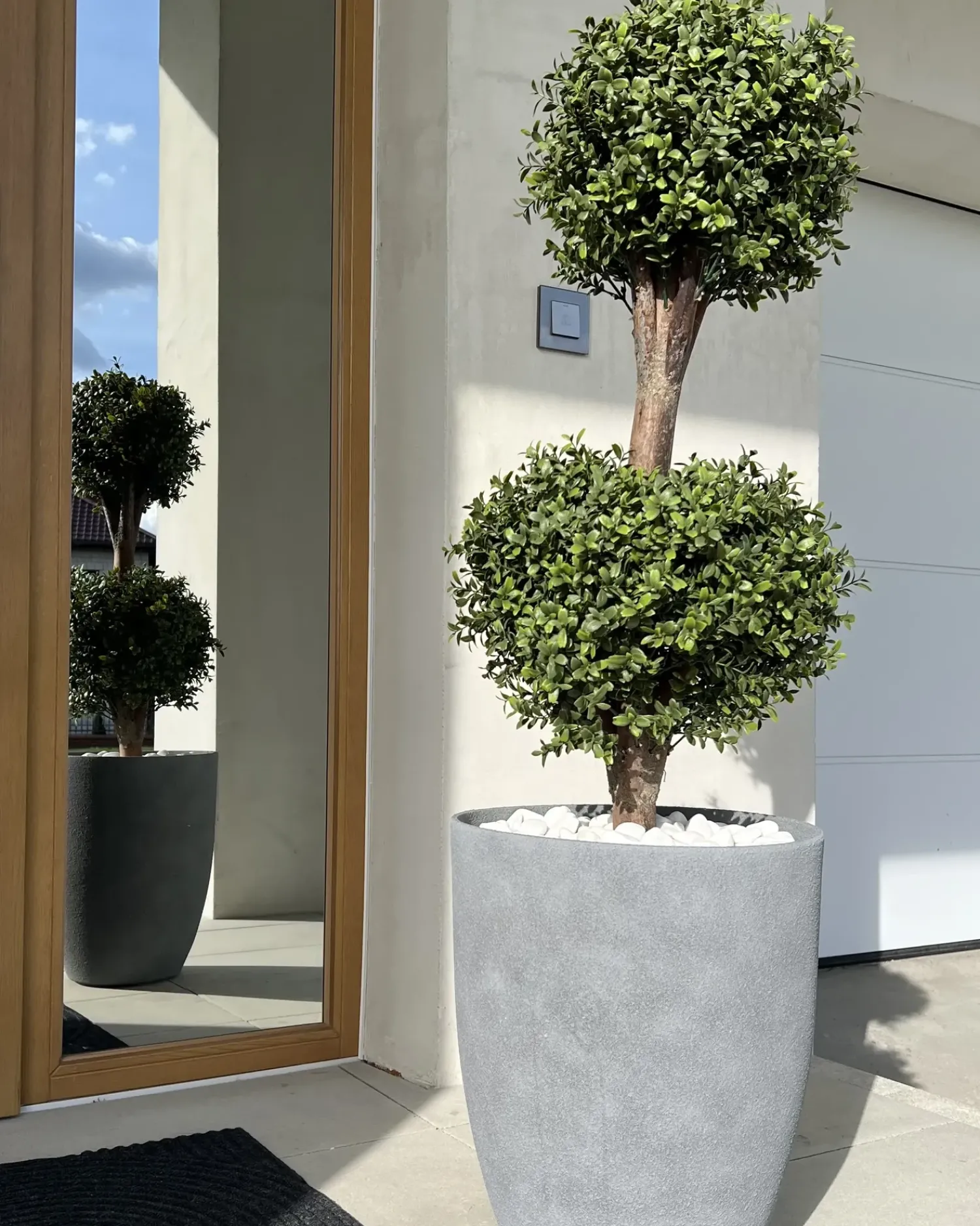Best Beliani Pianta artificiale BUXUS BALL TREE Verde Marrone Verde Nero