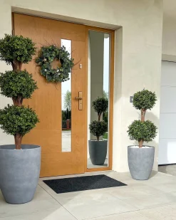 Best Beliani Pianta artificiale BUXUS BALL TREE Verde Marrone Verde Nero