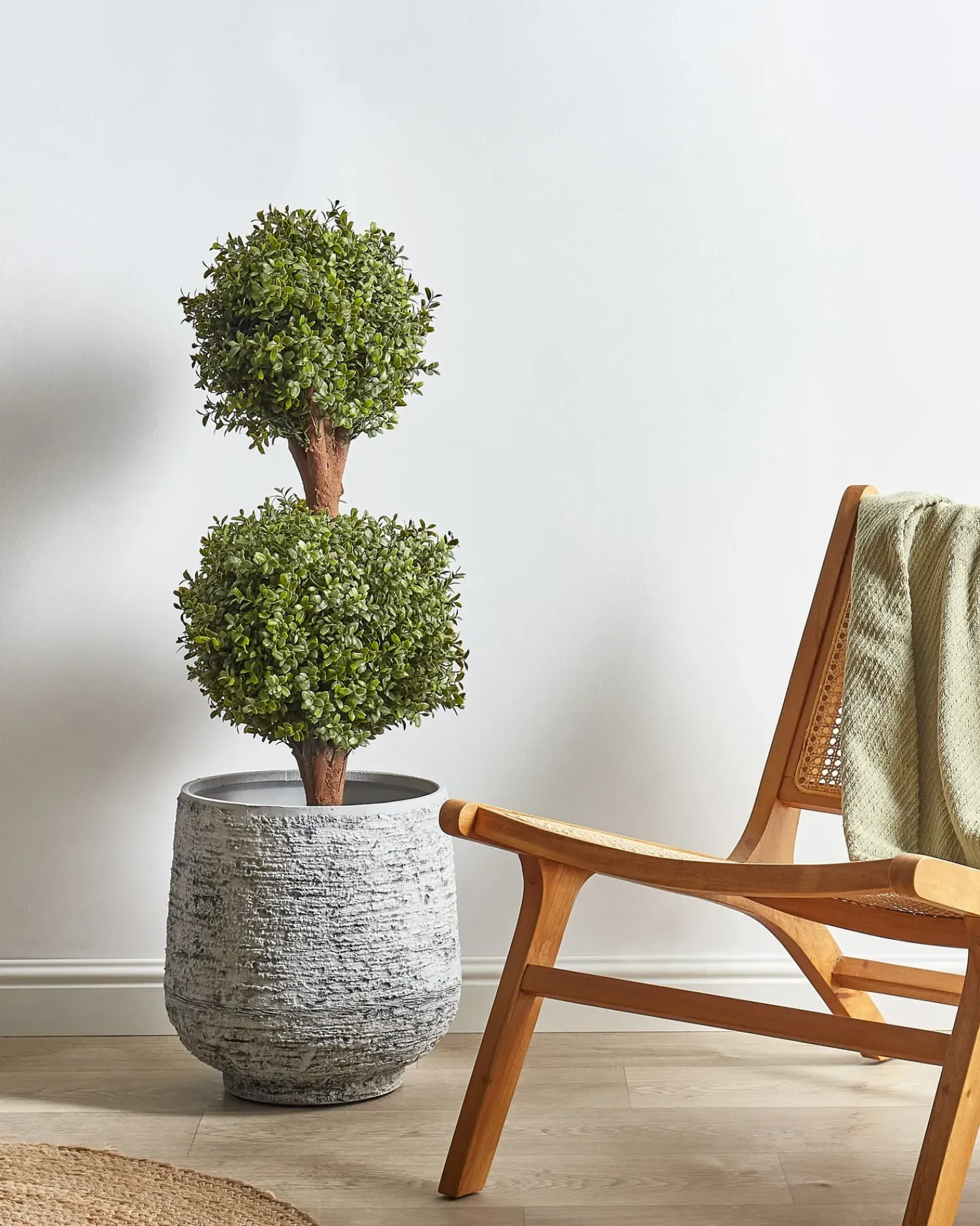 Best Beliani Pianta artificiale BUXUS BALL TREE Verde Marrone Verde Nero