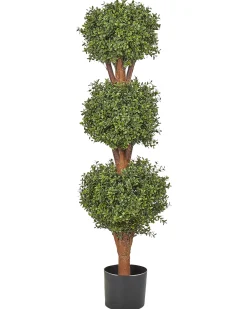 Online Beliani Pianta artificiale BUXUS BALL TREE Verde Marrone Verde Nero