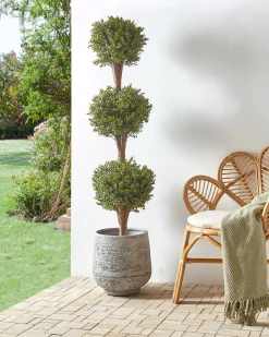 Online Beliani Pianta artificiale BUXUS BALL TREE Verde Marrone Verde Nero