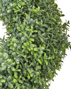 New Beliani Pianta artificiale BUXUS SPIRAL TREE Verde Nero Verde