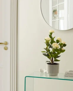 Best Beliani Pianta artificiale CAMELLIA 60 cm Verde Beige Verde Nero