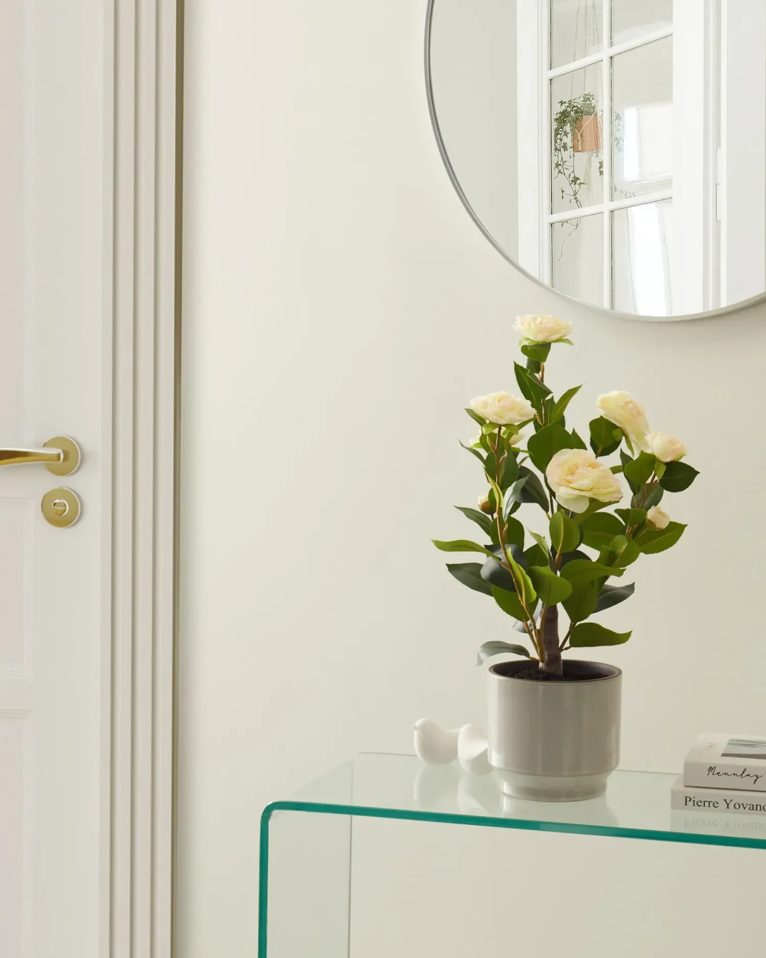 Best Beliani Pianta artificiale CAMELLIA 60 cm Verde Beige Verde Nero