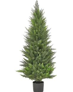 Online Beliani Pianta artificiale CEDAR TREE Verde Marrone Verde Nero