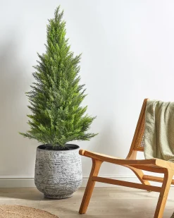 Online Beliani Pianta artificiale CEDAR TREE Verde Marrone Verde Nero