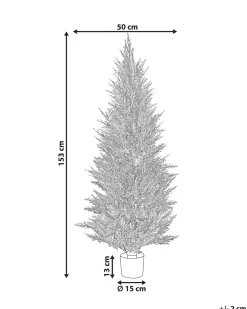 Sale Beliani Pianta artificiale CEDAR TREE Verde Marrone Verde Nero