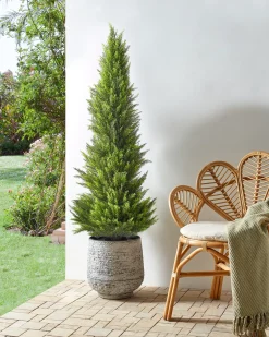 Sale Beliani Pianta artificiale CEDAR TREE Verde Marrone Verde Nero