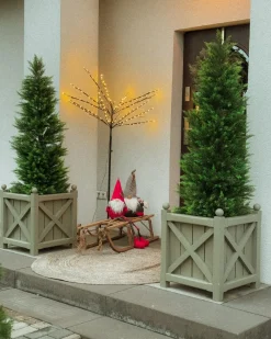 Sale Beliani Pianta artificiale CEDAR TREE Verde Marrone Verde Nero