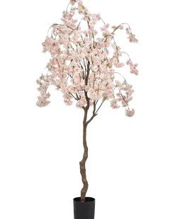 Best Beliani Pianta artificiale CHERRY TREE Rosa Marrone Rosa