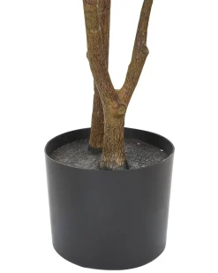 Hot Beliani Pianta artificiale CODIAEUM 140 cm Verde Marrone Verde Nero