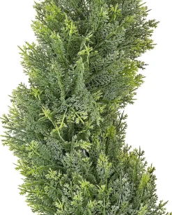 Outlet Beliani Pianta artificiale CYPRESS SPIRAL TREE 126 cm Verde Nero Verde