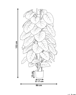 Sale Beliani Pianta artificiale DIEFFENBACHIA Verde Verde Nero