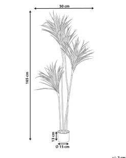 Hot Beliani Pianta artificiale DRACAENA DRACO 165 cm Verde Marrone Verde