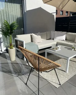 Online Beliani Pianta artificiale FAN PALM 100 cm Verde Verde Nero