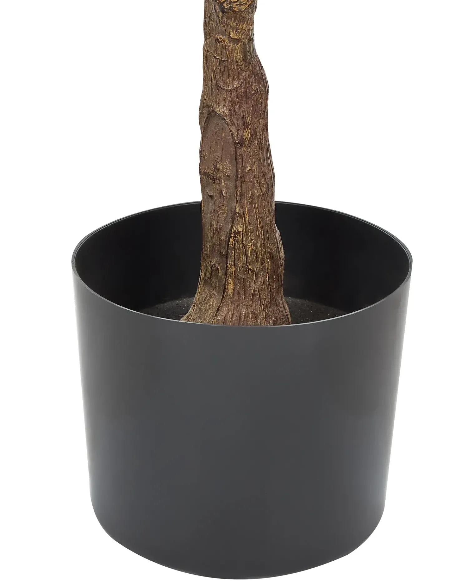 New Beliani Pianta artificiale FICUS ELASTICA Verde Nero Verde