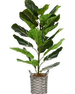 Best Beliani Pianta artificiale FIDDLE LEAF TREE 72 cm Verde Nero Verde