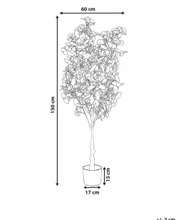 Clearance Beliani Pianta artificiale GINKGO TREE 150 cm Verde Verde Nero