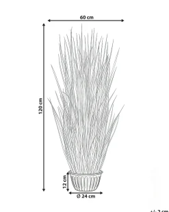 Clearance Beliani Pianta artificiale GRASS 120 cm Verde Verde Nero