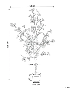 Sale Beliani Pianta artificiale MAGNOLIA TREE 128 cm Verde Rosa Verde