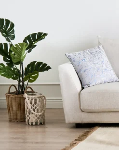 Beliani Pianta artificiale MONSTERA PLANT Verde Verde Nero