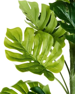 Discount Beliani Pianta artificiale MONSTERA PLANT Verde Verde Nero