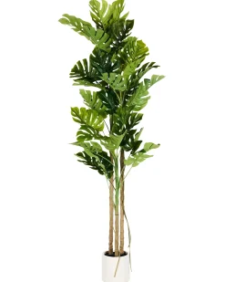 Discount Beliani Pianta artificiale MONSTERA PLANT Verde Verde Nero