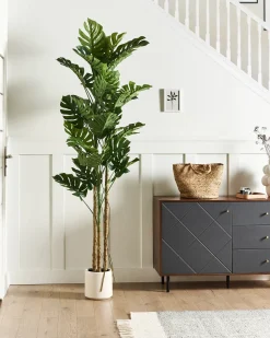 Discount Beliani Pianta artificiale MONSTERA PLANT Verde Verde Nero