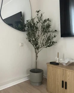 Hot Beliani Pianta artificiale OLIVE TREE Verde Nero Verde