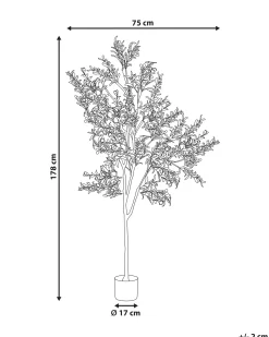 Discount Beliani Pianta artificiale OLIVE TREE Verde Nero Verde