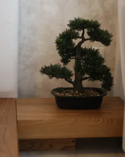 Sale Beliani Pianta artificiale PINE Verde Nero Verde