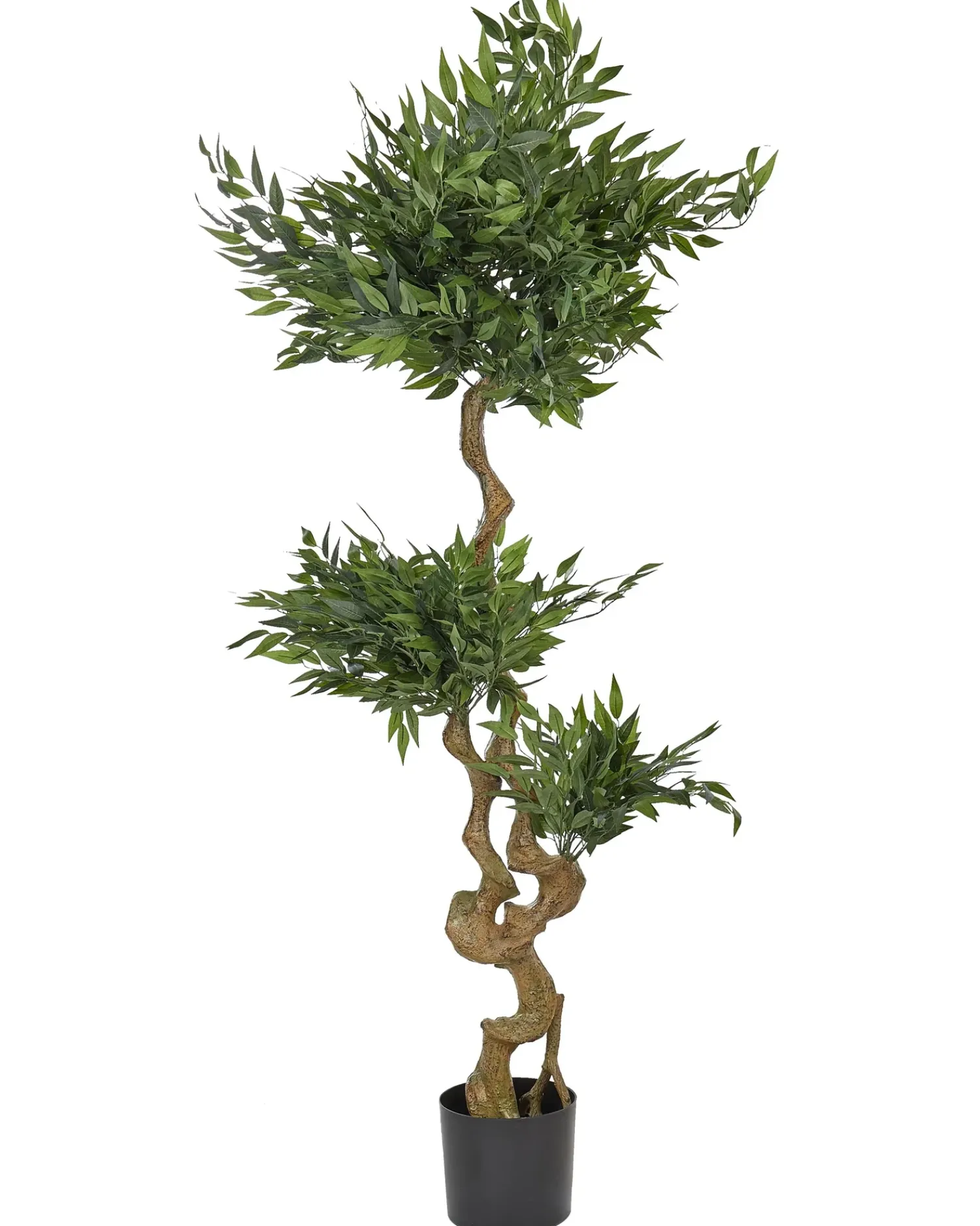 Discount Beliani Pianta artificiale RUSCUS TREE 166 cm Verde Nero Verde