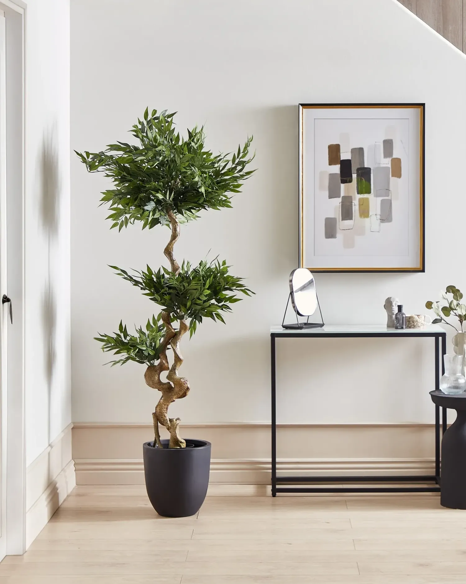 Discount Beliani Pianta artificiale RUSCUS TREE 166 cm Verde Nero Verde