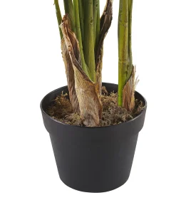 New Beliani Pianta artificiale STRELITZIA TREE 115 cm Verde Arancione Verde Nero