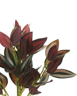 New Beliani Pianta artificiale TRADESCANTIA 35 cm Rosso Verde Nero Rosso