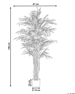 Discount Beliani Pianta artificiale WILLOW TREE 180 cm Marrone Verde