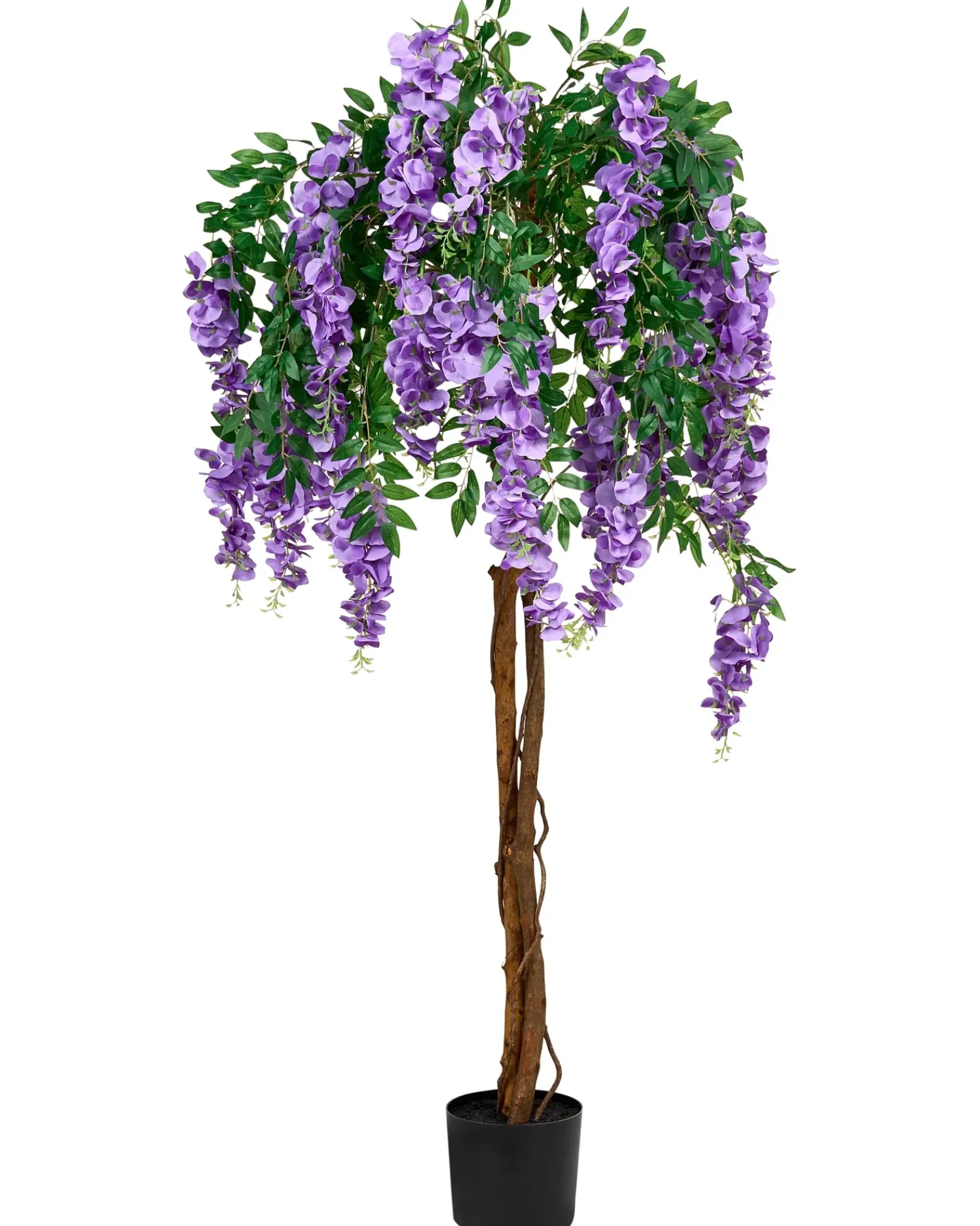 Clearance Beliani Pianta artificiale WISTERIA TREE 150 cm Verde Viola Verde