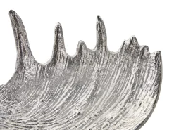 Hot Beliani Piatto decorativo Corna d'alce CARTHAGE Metallo Argento