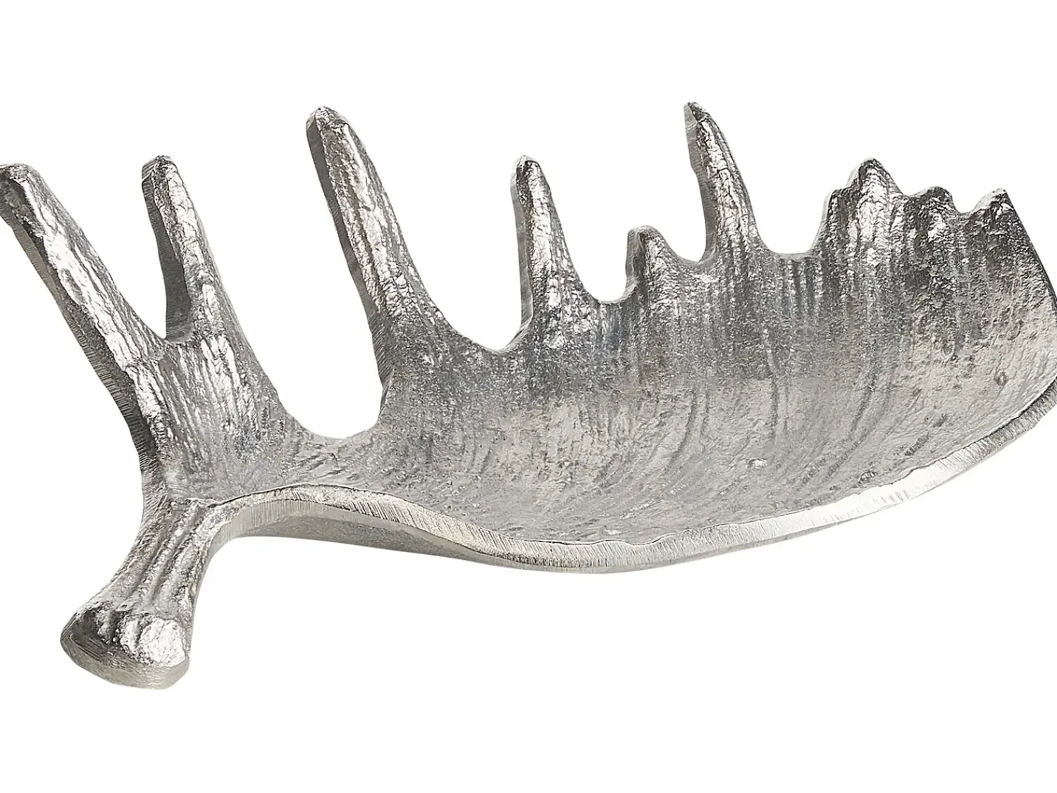 Hot Beliani Piatto decorativo Corna d'alce CARTHAGE Metallo Argento