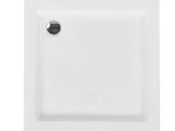 Discount Beliani Piatto doccia ESTELI 90 x 90 x 7 cm Bianco Bianco Argento