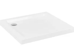 Discount Beliani Piatto doccia ESTELI 90 x 90 x 7 cm Bianco Bianco Argento