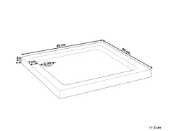 Discount Beliani Piatto doccia ESTELI 90 x 90 x 7 cm Bianco Bianco Argento